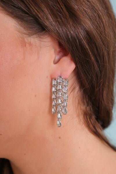 Photo Finish Earrings-Silver
