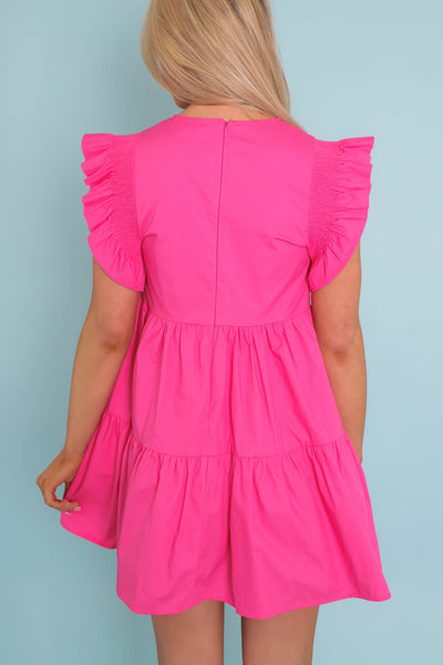 Margarita Sequin Dress- Women's Sequin Patch Dress- Sparkle Queen Pink Dress