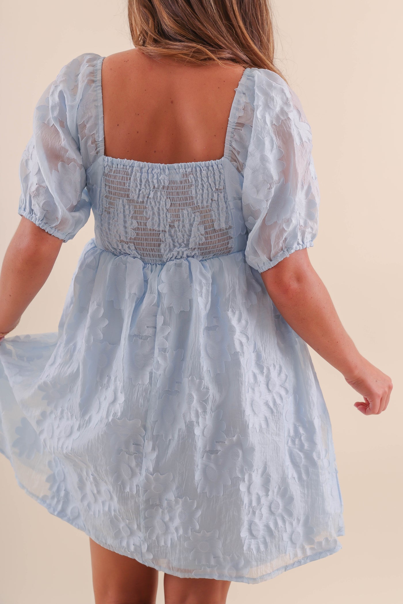 Blue Floral Applique Dress- Blue Lace Midi Dress- Women's Wedding Guest Dress