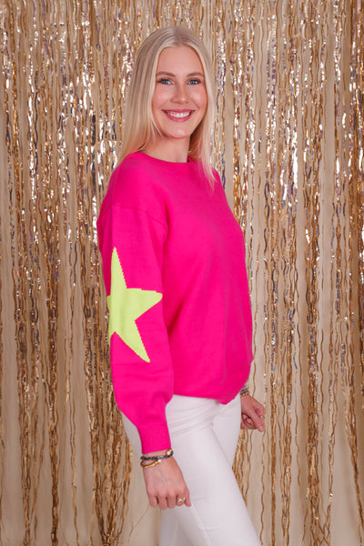 Women's Fun Fall Sweaters- Bright Star Sweater- She + Sky Star Sweater