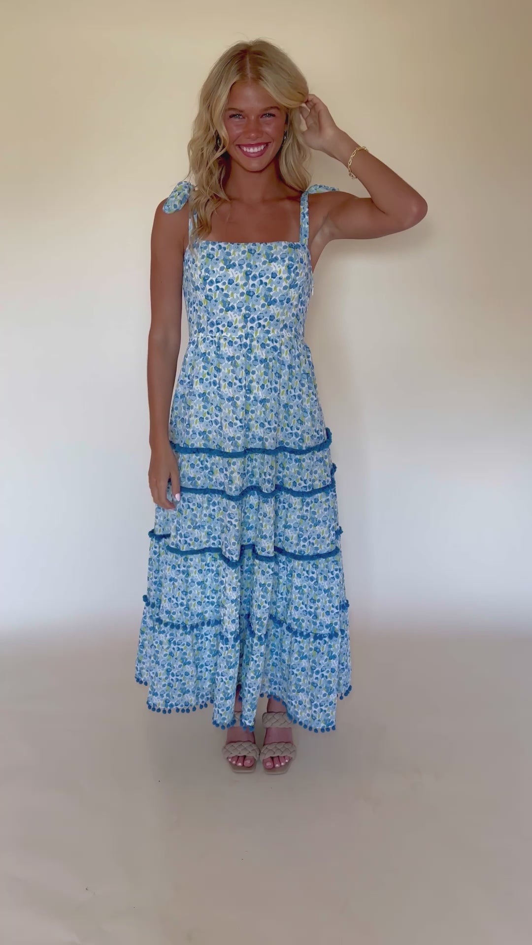 Waves On the Shore Maxi Dress