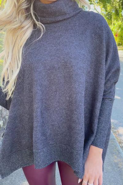 Dare You To Move Sweater-Charcoal