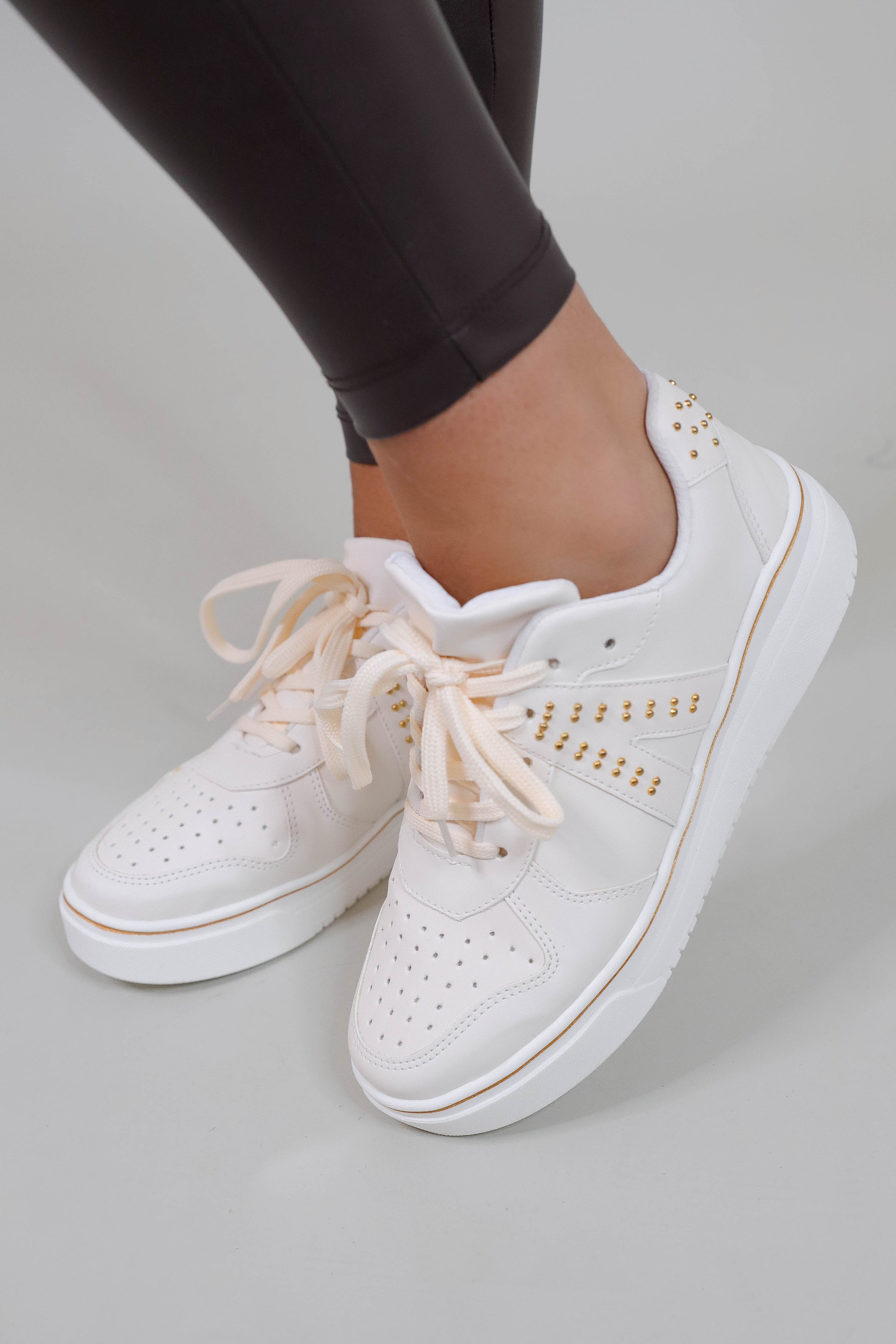 Women's Trendy White Sneakers V Sneakers Designer Inspired Sneakers