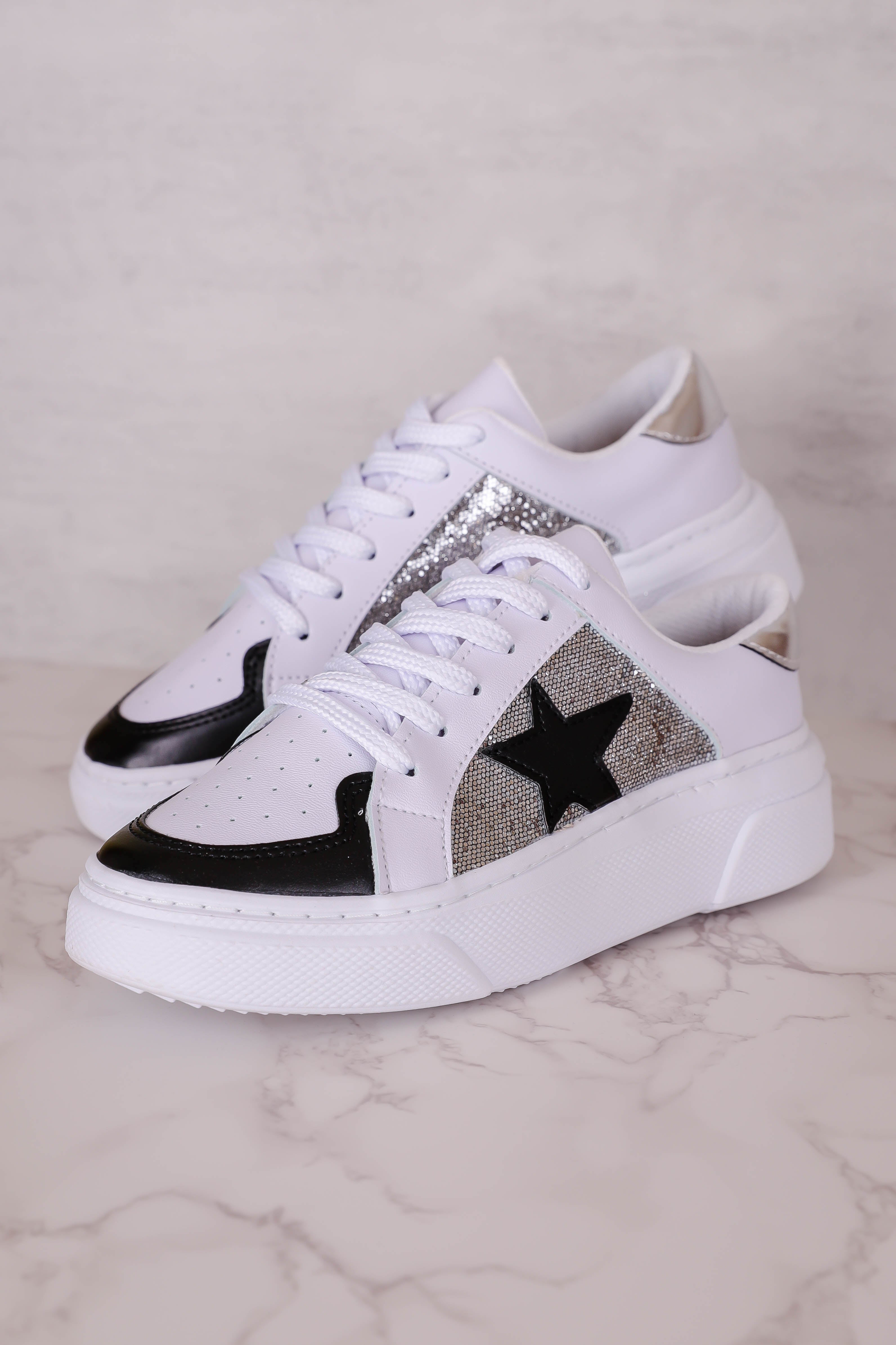 Trendy Star Sneakers- Women's Platform Star Sneakers- Affordable Star Sneakers â Juliana's Boutique