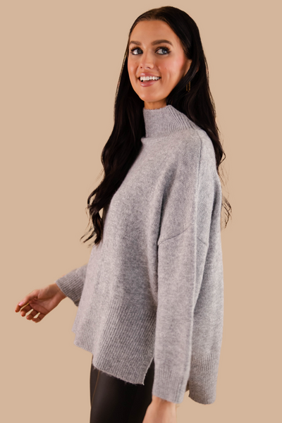 Cozy Activities Sweater-Grey