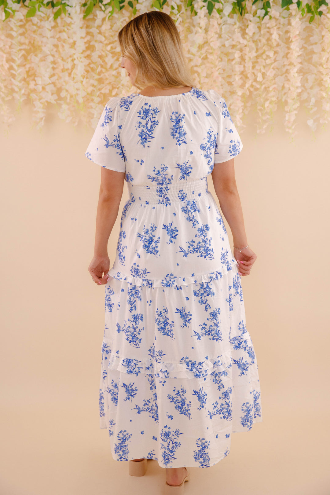chiffon maxi bridesmaid dresses Dusty Blue Chiffon Long Sleeves Bridesmaid Dresses, BD133