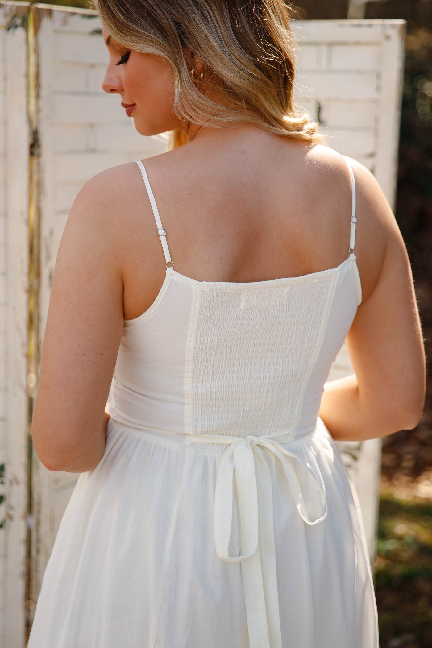 cream lace trim midi dress Cream Strapless Lace Trim A-Line Midi Dress
