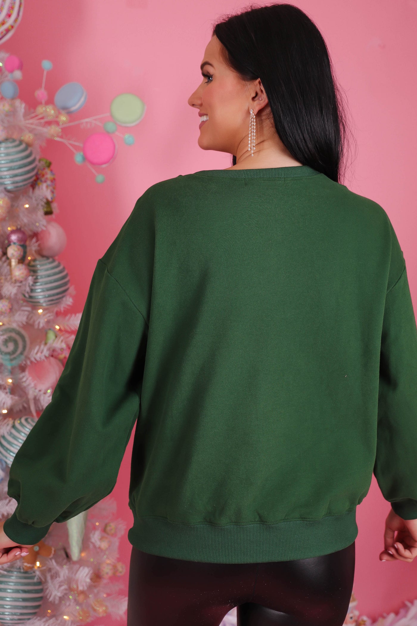 Women's Sequin Christmas Sweater- Fun Christmas Bow Sweater