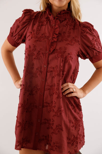 A Nice Introduction Dress-Wine