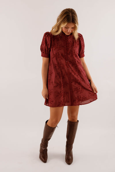 A Nice Introduction Dress-Wine