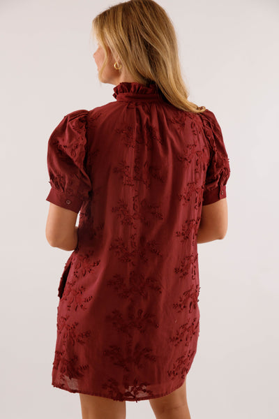 A Nice Introduction Dress-Wine