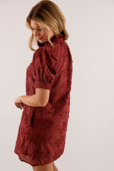A Nice Introduction Dress-Wine