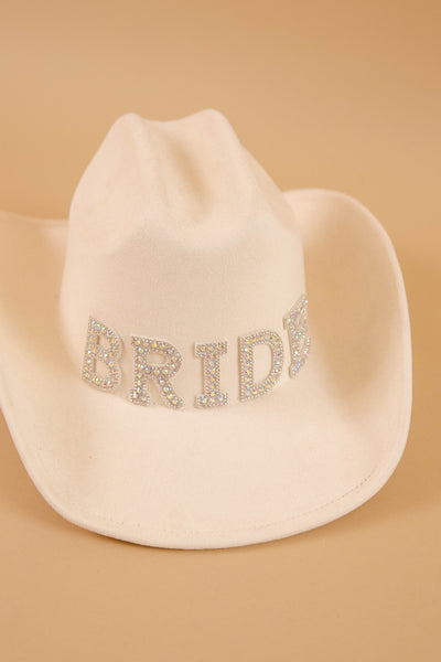 Rhinestone Bride Western Hat- Bride Cowgirl Hat- Bling Bride Hat