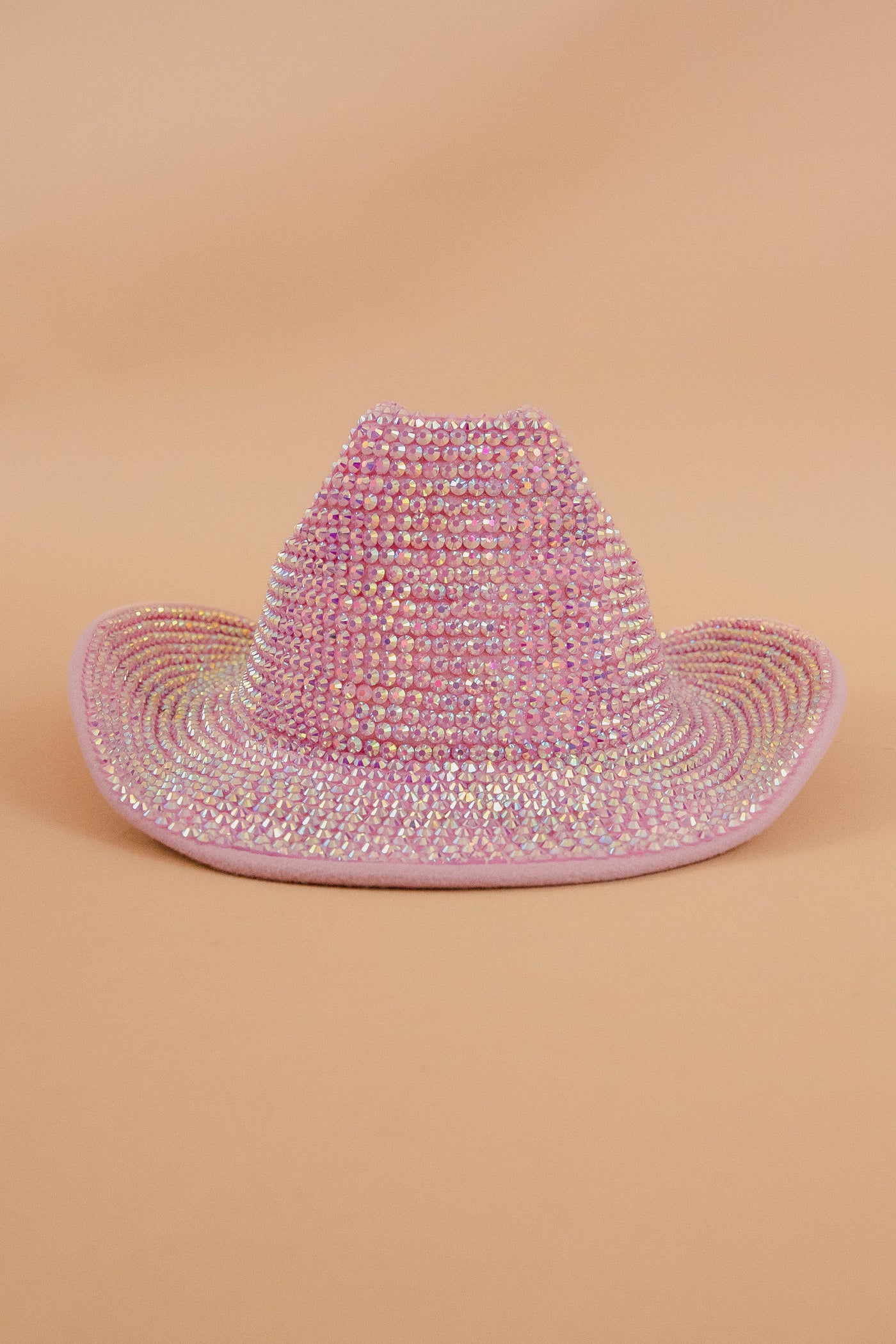 Women's Rhinestone Cowboy Hat- Bling Wide Brim Cowboy Hat- Pink Disco Western Hat