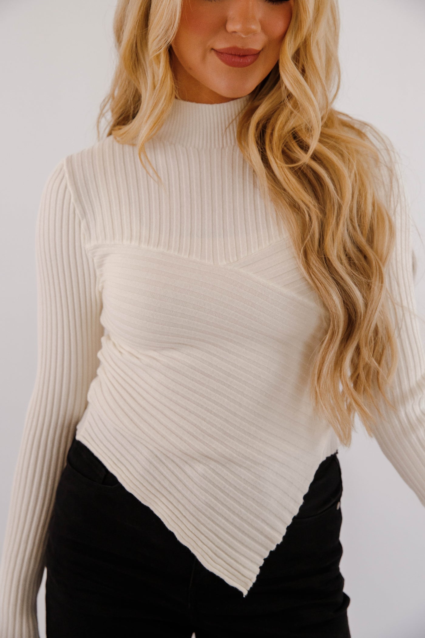 Making New Plans Ribbed Top-Cream