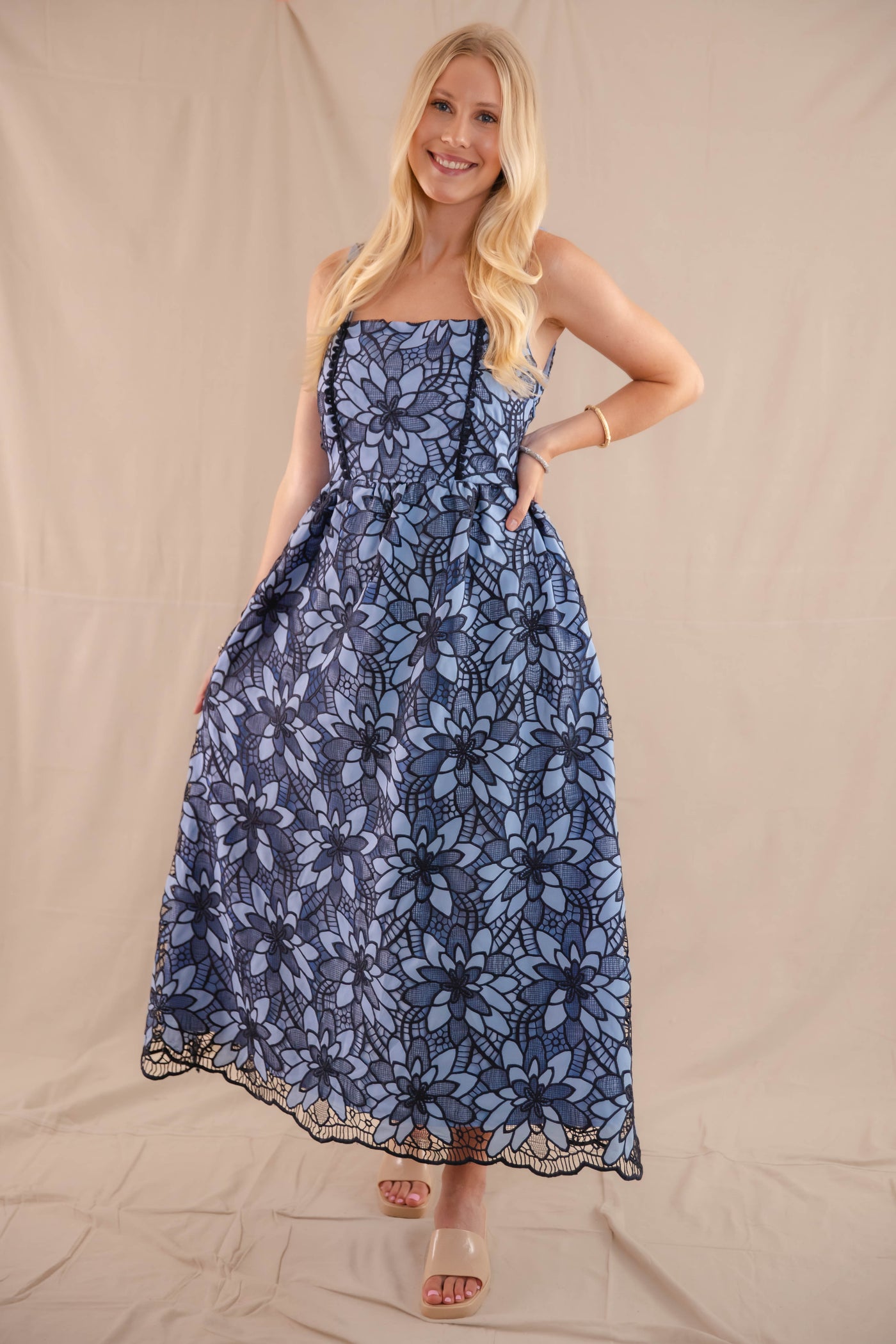 Out Of The Blue Midi Dress