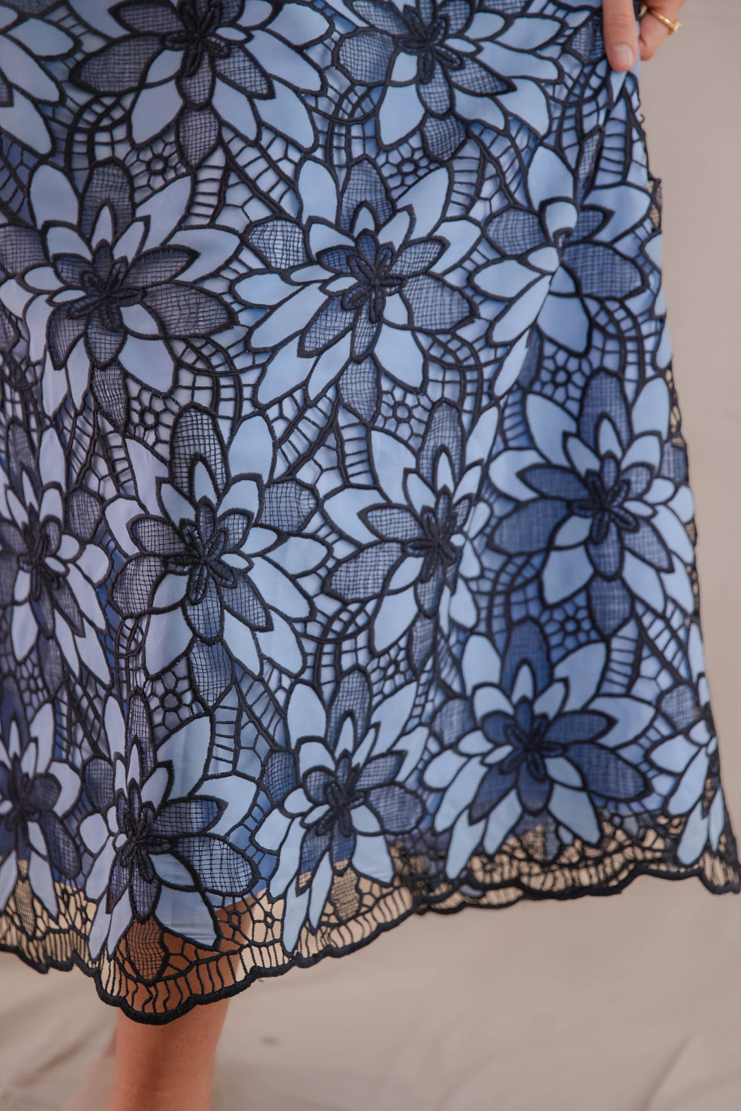 Blue and Black Lace Dress- Flower Lace Midi Dress- JustMe Midi Dress Juliana's Boutique Blue and Black Lace Dress- Flower Lace Midi Dress- JustMe Midi Dress Juliana's Boutique