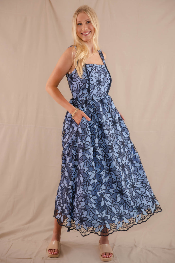 blue black lace dress and Dress- Flower Lace Midi Dress- JustMe Midi – Juliana's Boutique vt::Dresses::Sleeve Length::Long Sleeve fishtail (unlined) Back Buy Black Sleeveless A-line Length:Extra-Long 66