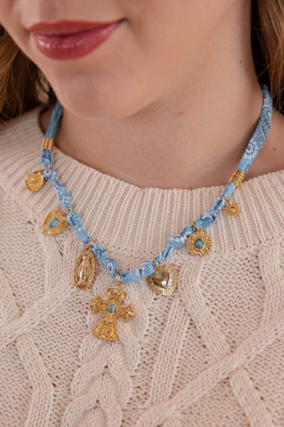 In The Details Bandana Charm Necklace