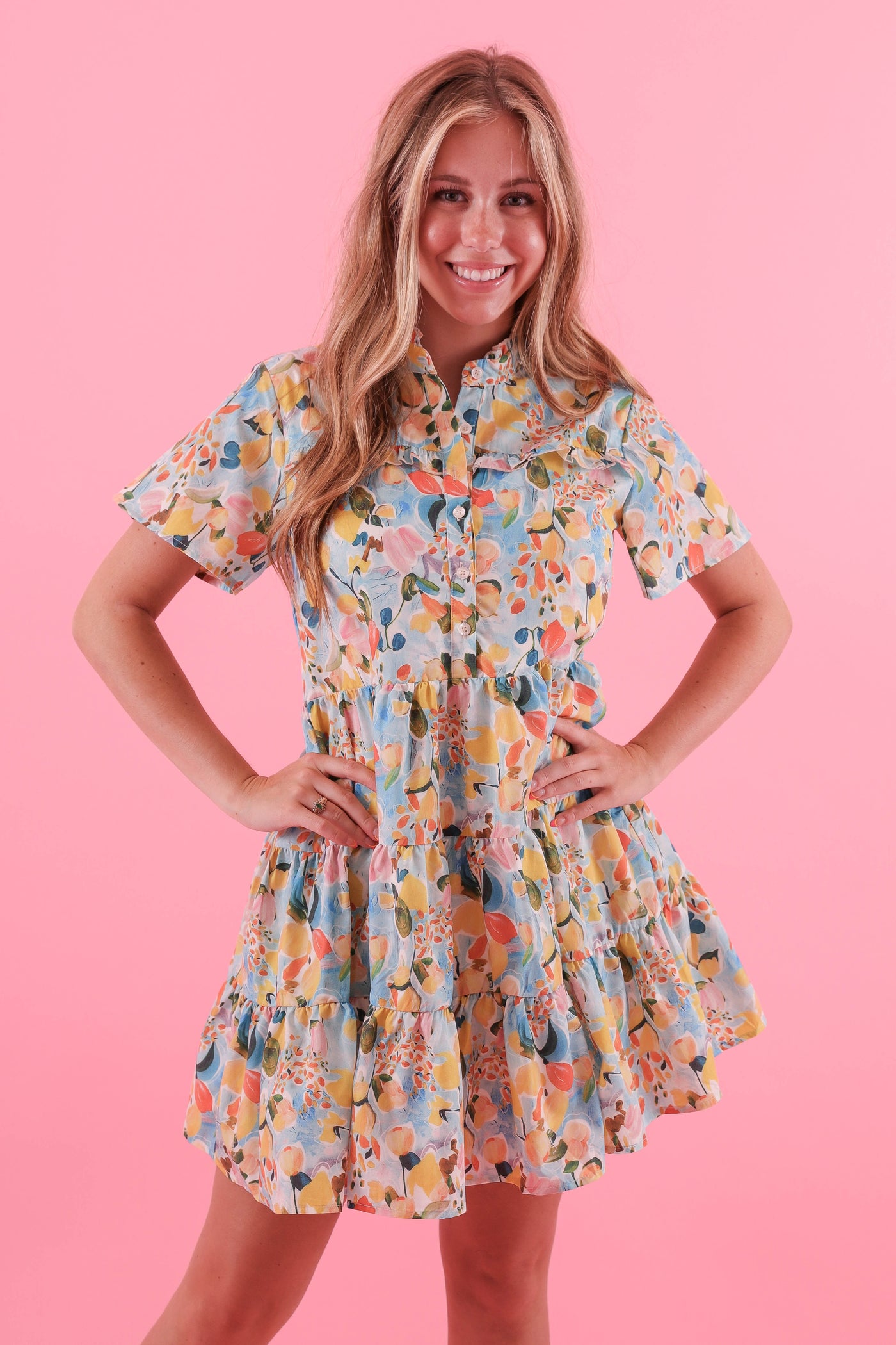 Women's Fruit Print Dress- European Vacation Dress- TCEC Dresses