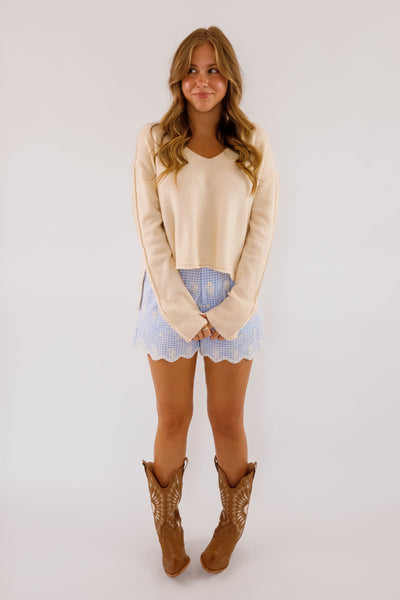 Women's Relaxed Fit Sweater- Women's Soft Sweater- Women's Oatmeal Oversized Sweater