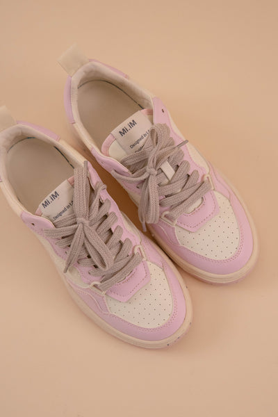 90s Inspired Court Sneakers for Women- Blush Pink Women's Sneakers- Designer Inspired Pink Tennis Shoes