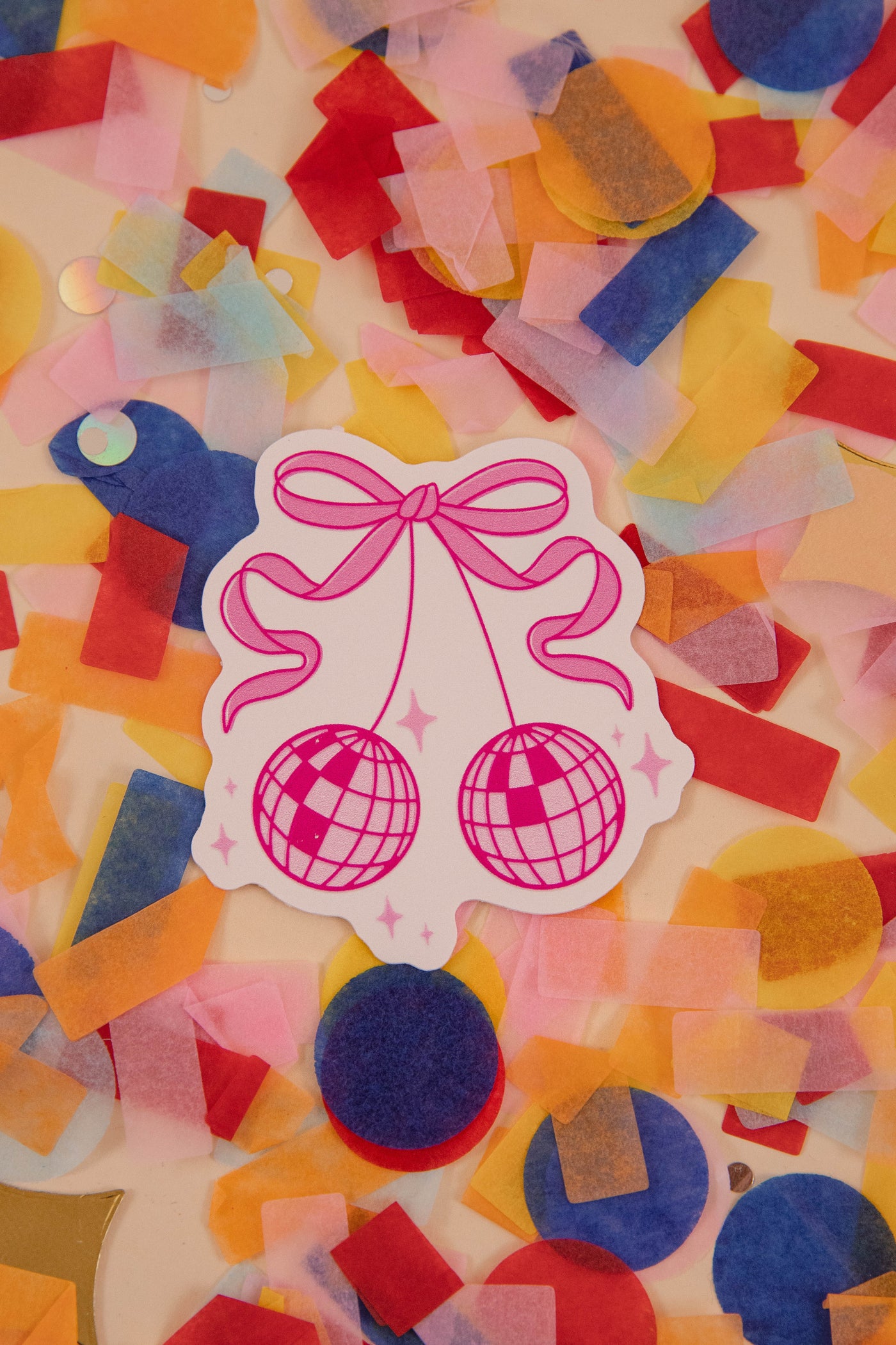 Disco Ball Cherries Sticker