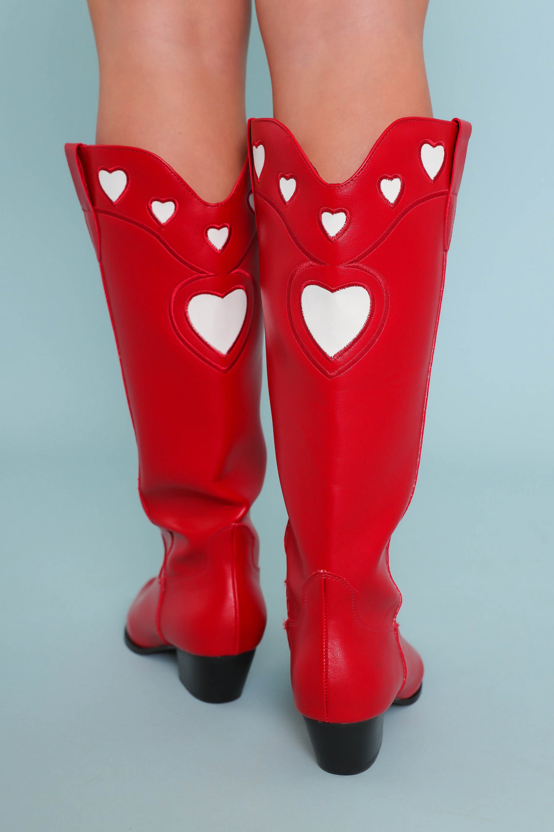 Women's Heart Western Boots- Women's Red Cowboy Boots- Billini