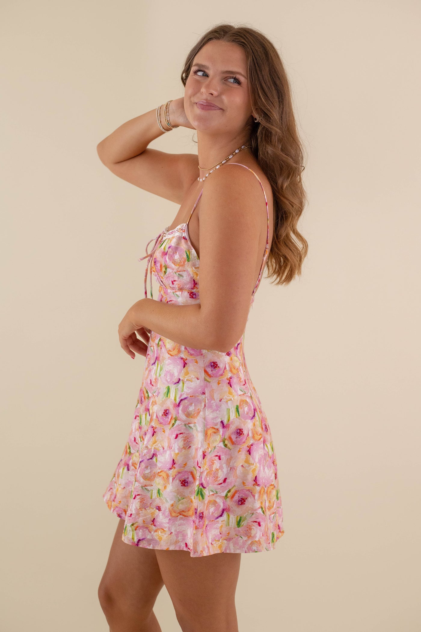 Women's Mini Floral Dress- Affordable Summer Dresses- Women's Vacation Dresses