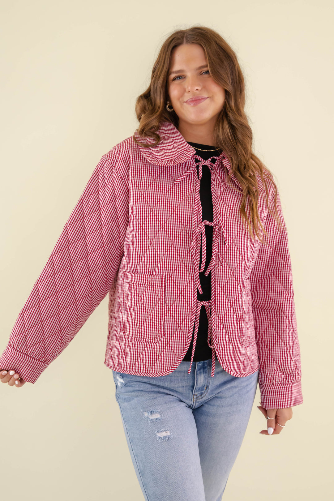 ジャケット・アウター BoTT Gingham Jacket Red L Gingham Shell Jacket – BoTT