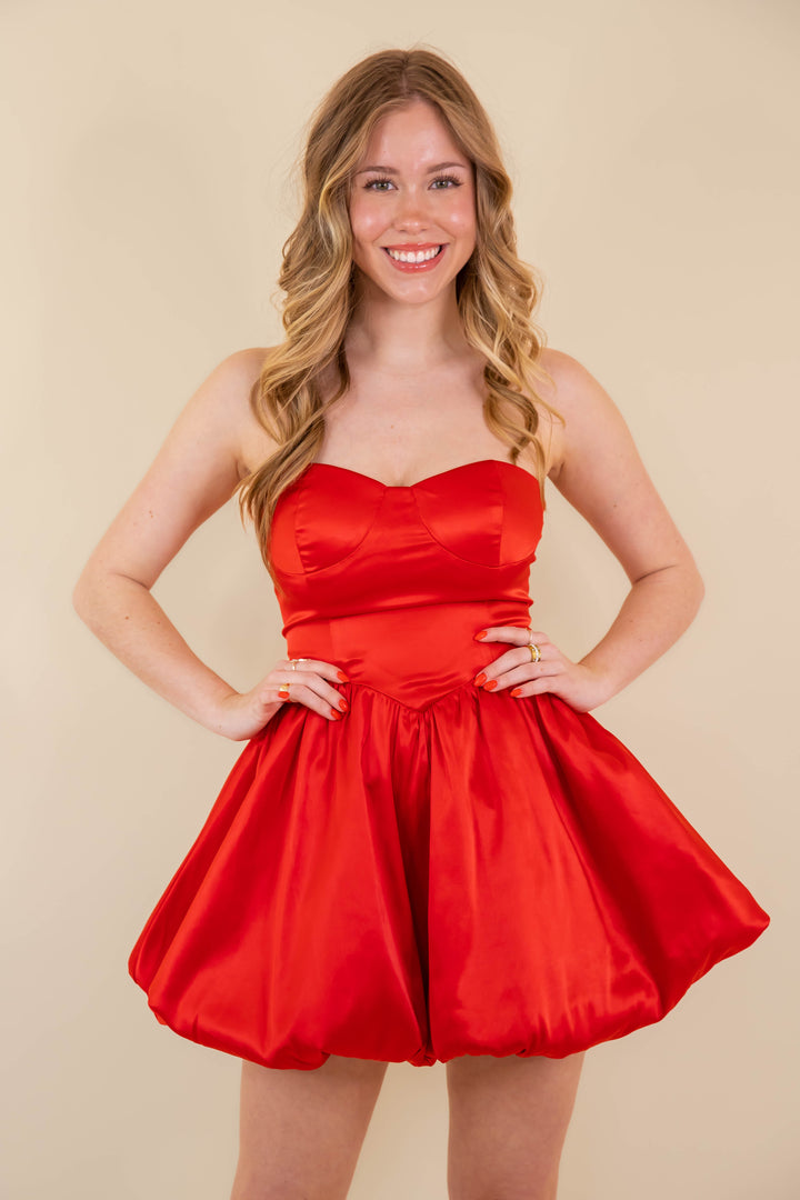 red satin dress mini Buy Cherry N.Premium Bow Shoulder from Next USA Theyre all going to Envy You Women's Red Satin Mini Dress-