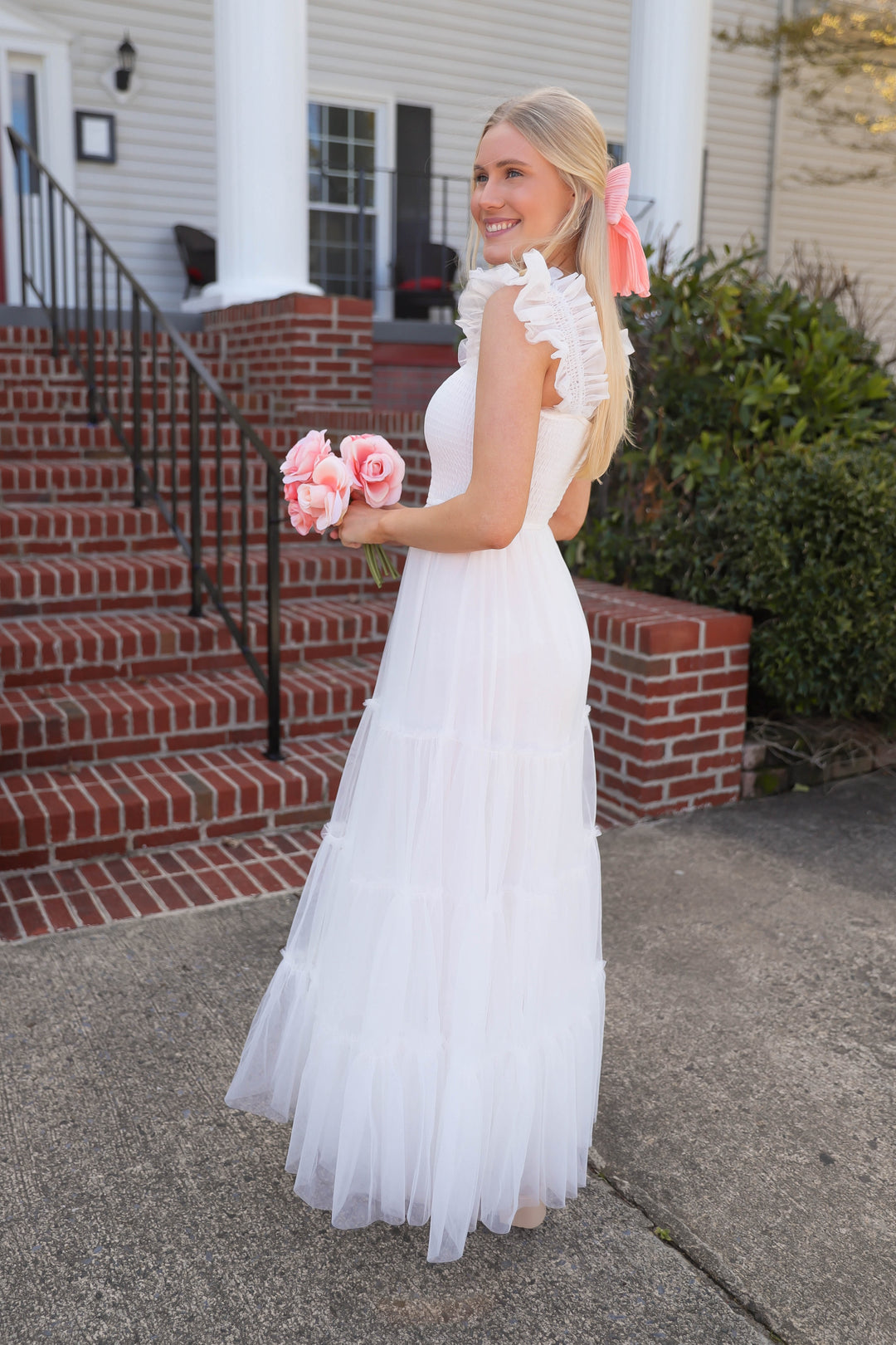 Women's White Tulle Maxi Dress for Big and Just-Because Occasions | Shop Juliana's Women's White Tulle Maxi Dress for Big and Just-Because Occasions | Shop Juliana's