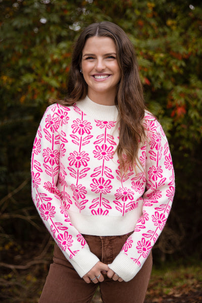 Power in Patience Sweater-Pink