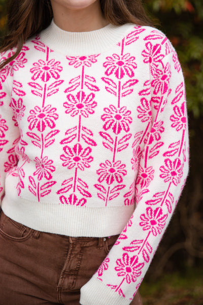 Power in Patience Sweater-Pink