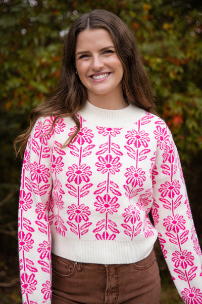Power in Patience Sweater-Pink