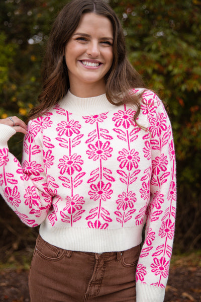 Power in Patience Sweater-Pink