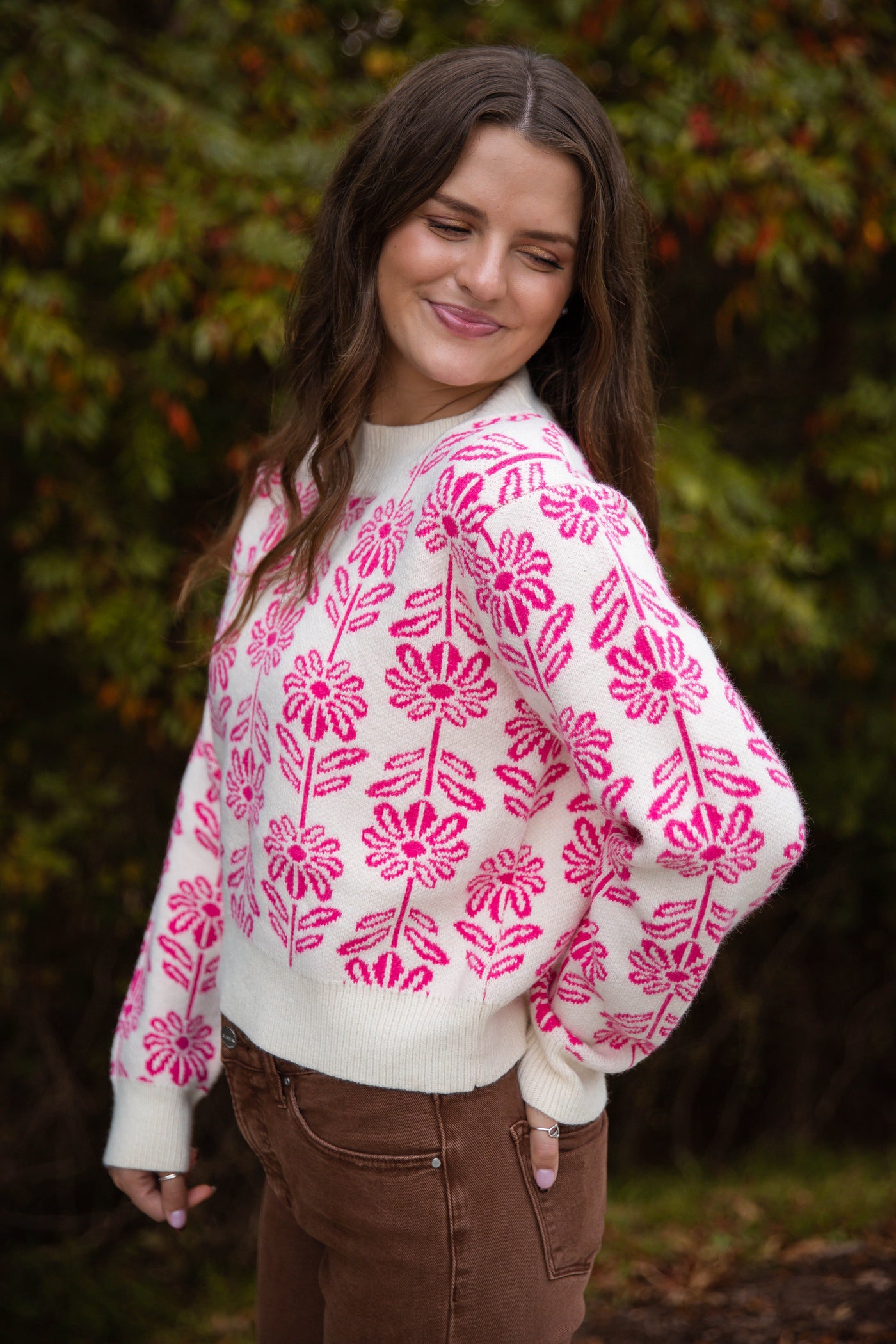 Power in Patience Sweater-Pink