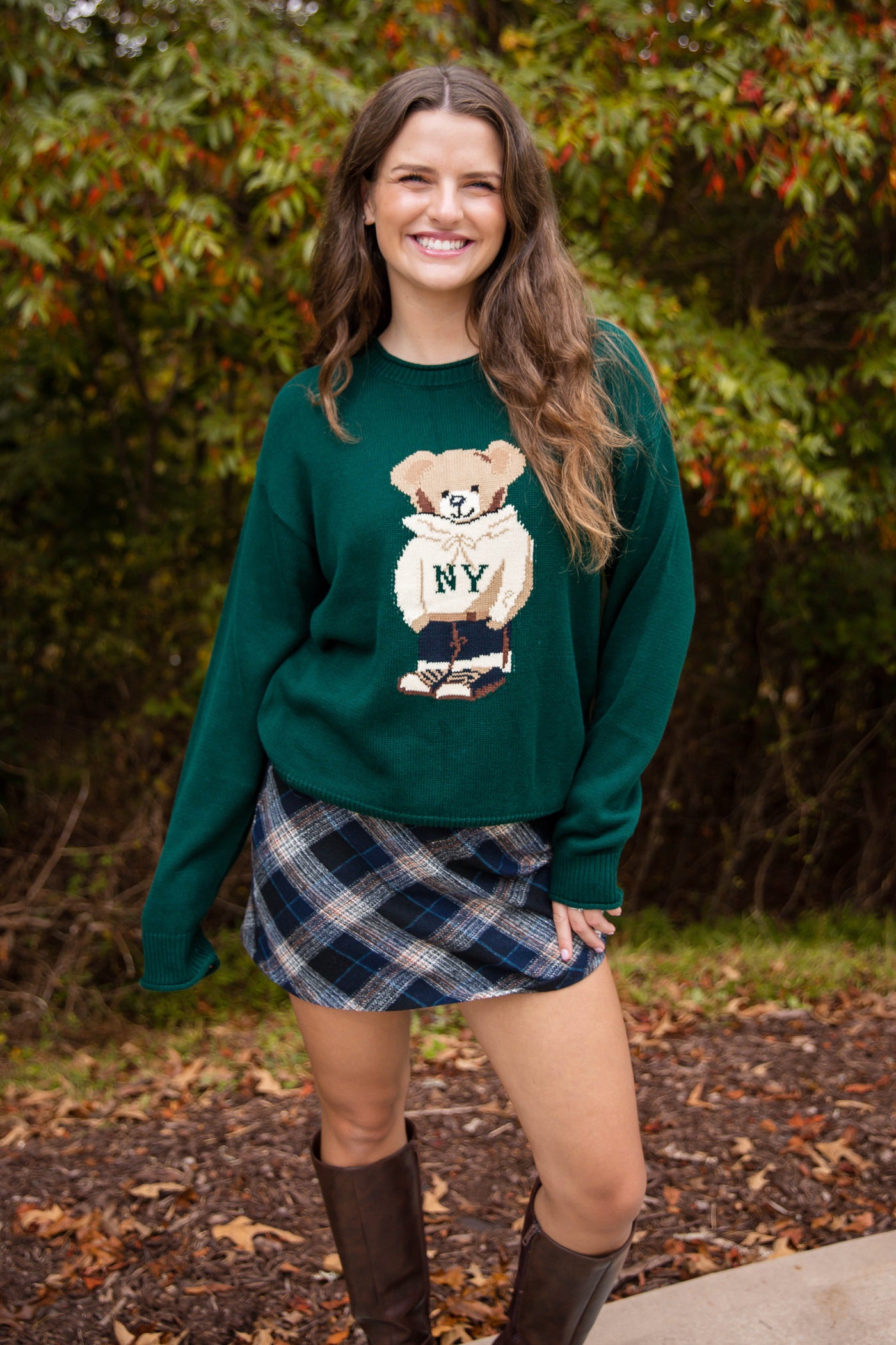 Oversized Knit Bear Sweater- Women's Teddy Bear NYC Sweater