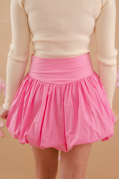 Mini Bubble Skirt- Women's Pink Mini Skirt- TCEC Mini Skirt