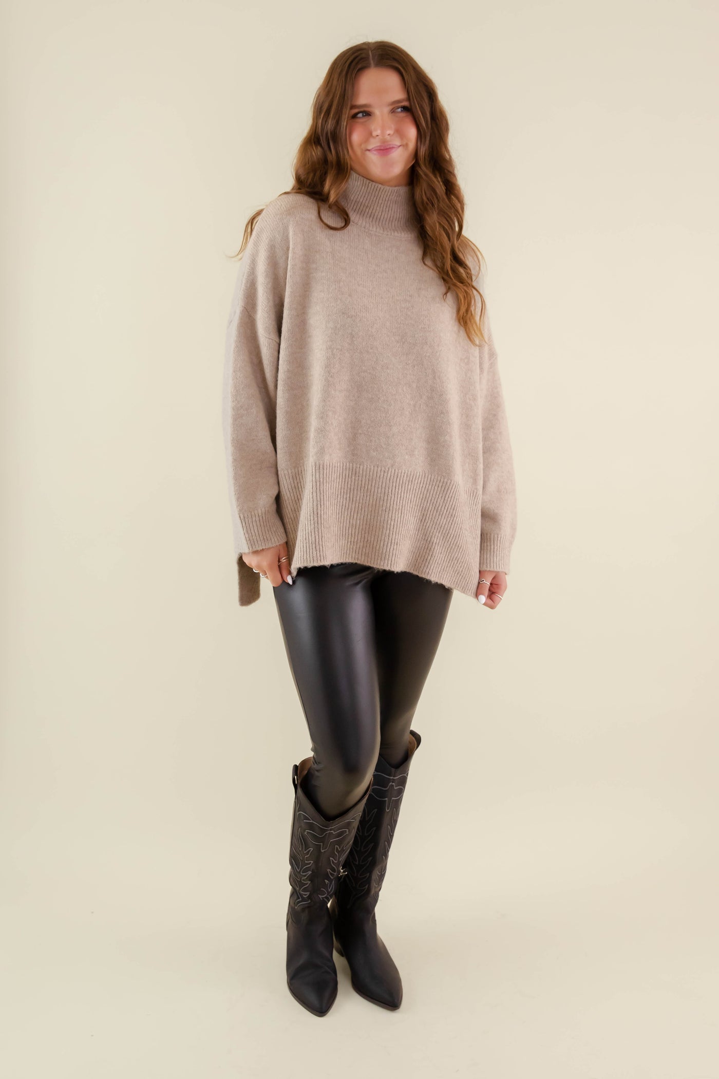 Cozy Activities Sweater-Taupe