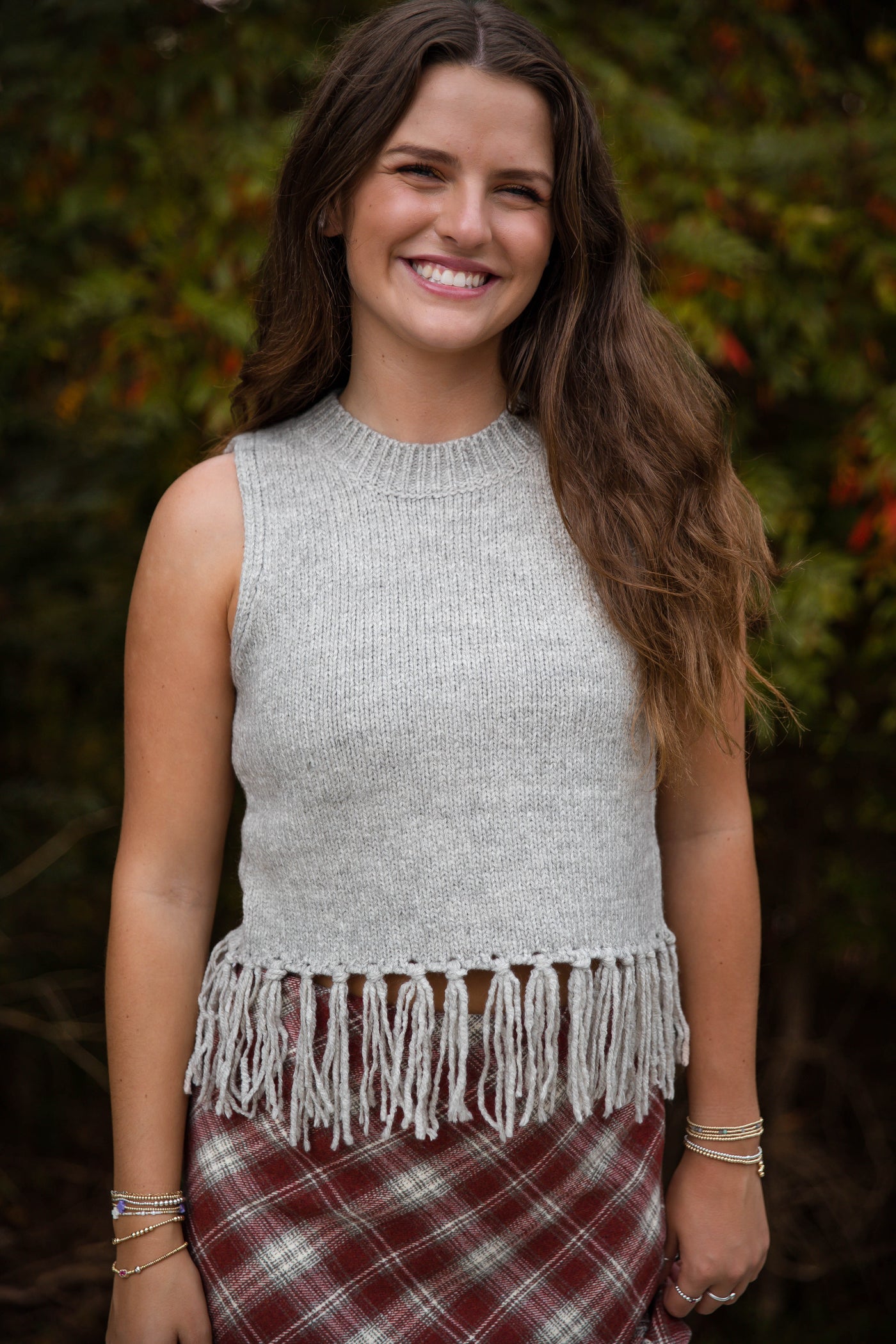 Not Superstitious Fringe Sweater