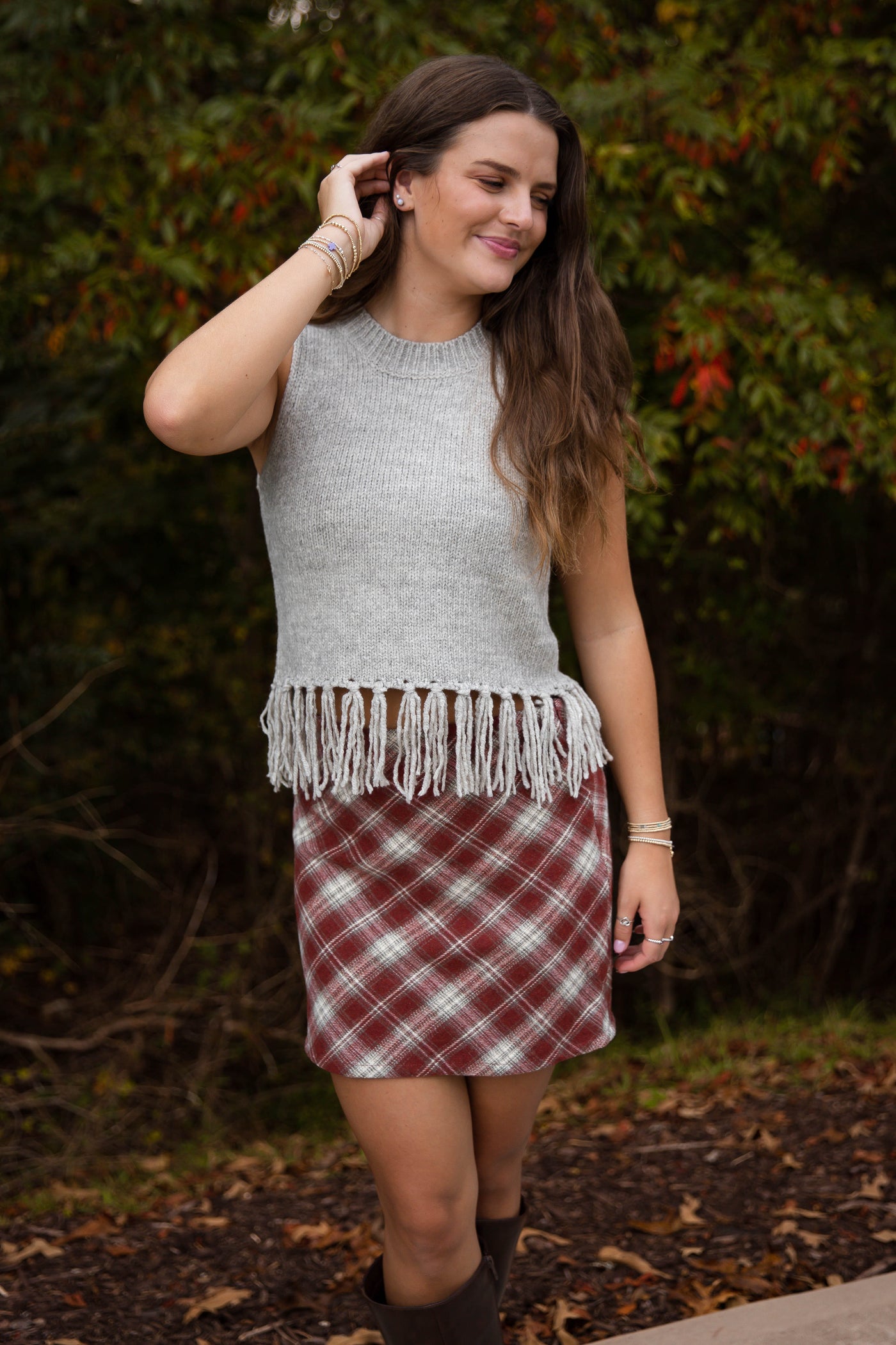 Not Superstitious Fringe Sweater