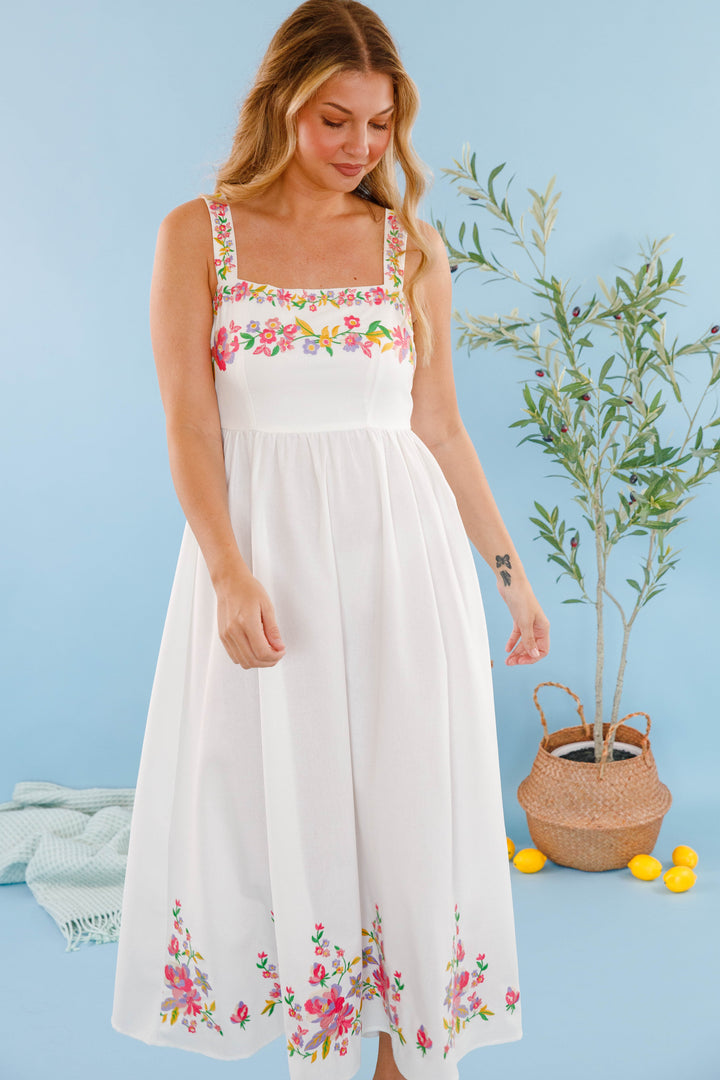 embroidered floral dress white Maxi Dress- Women's Floral Dress- Summer Dresses for Women Small blue disney dress How to say, “I while a subtle cutout Size:XXXL/ 1X