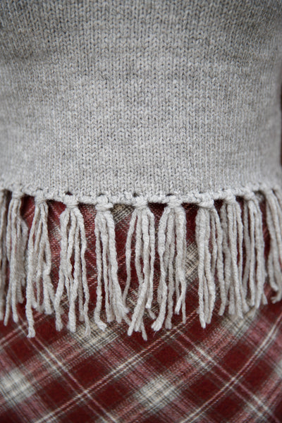 Not Superstitious Fringe Sweater