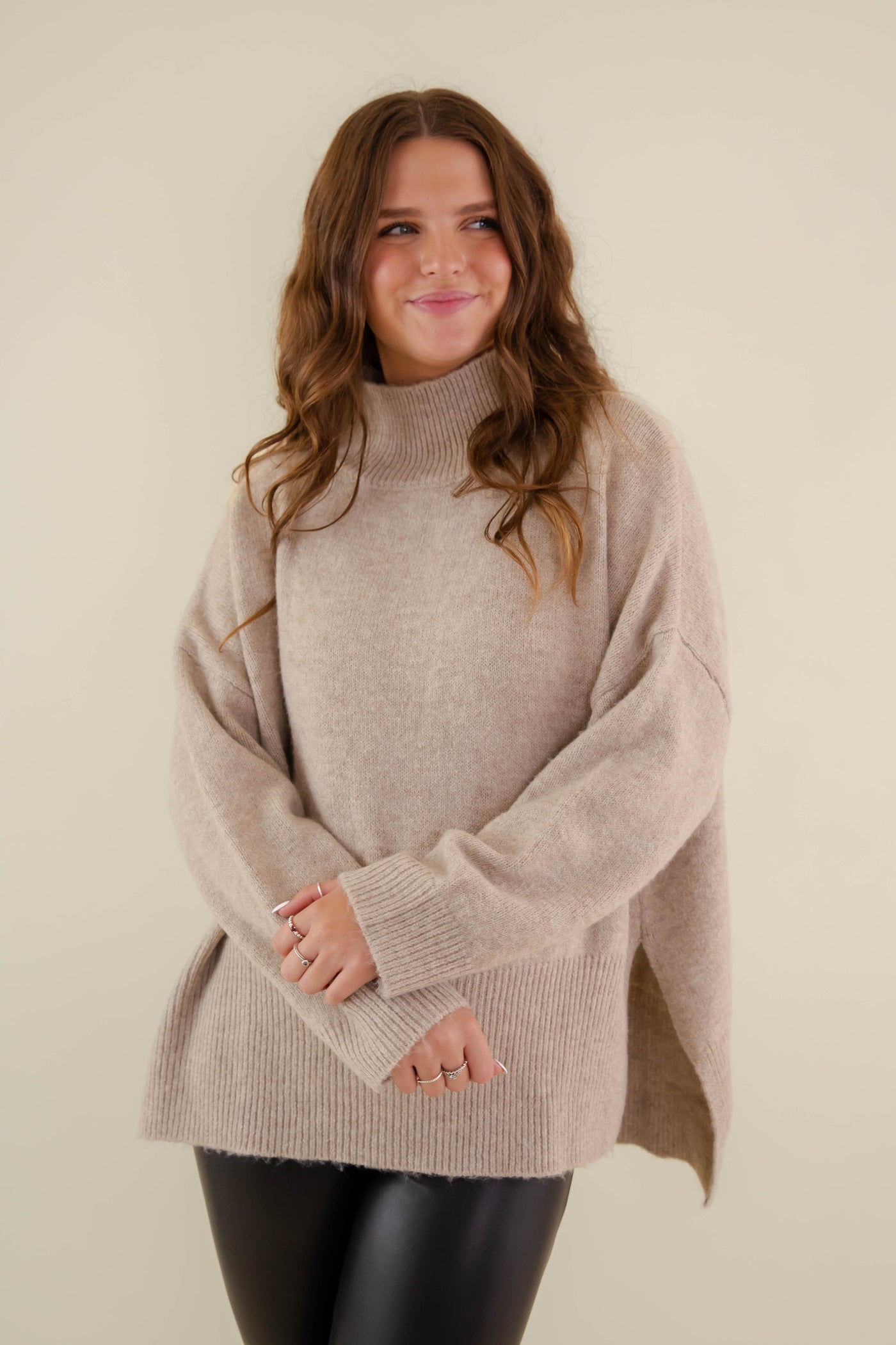 Cozy Activities Sweater-Taupe