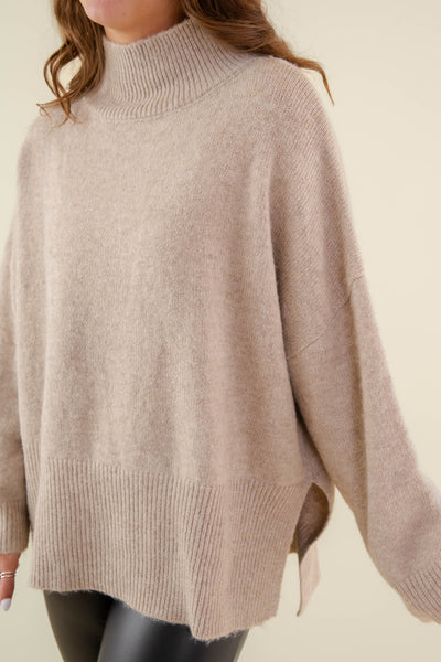 Cozy Activities Sweater-Taupe