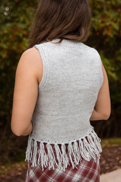 Not Superstitious Fringe Sweater
