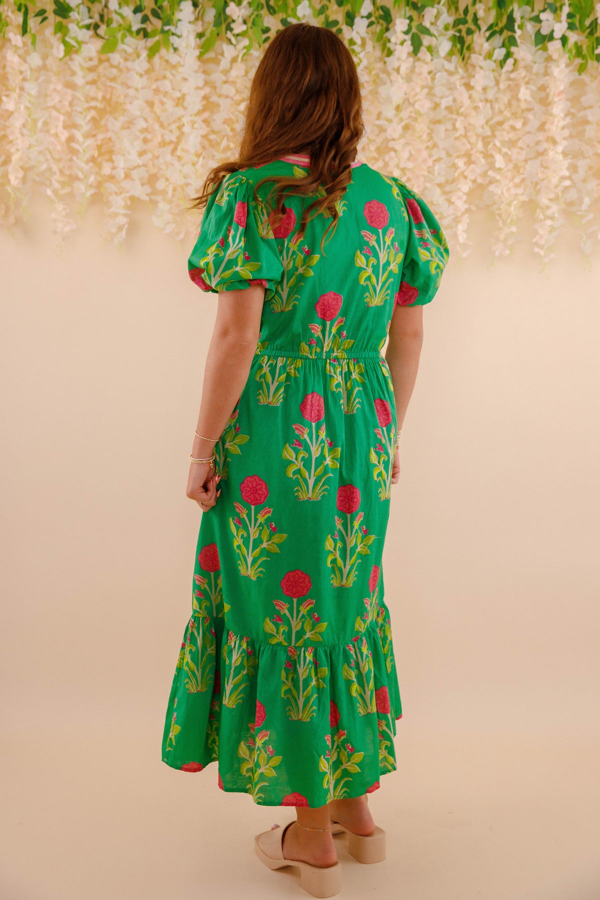 thml green dress THML Fern V Neck Dress M (6-8)