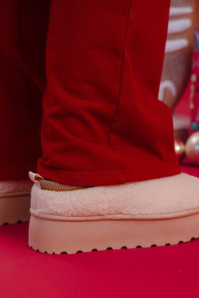 Sherpa Platform Slippers- Sherpa Platform Shoes