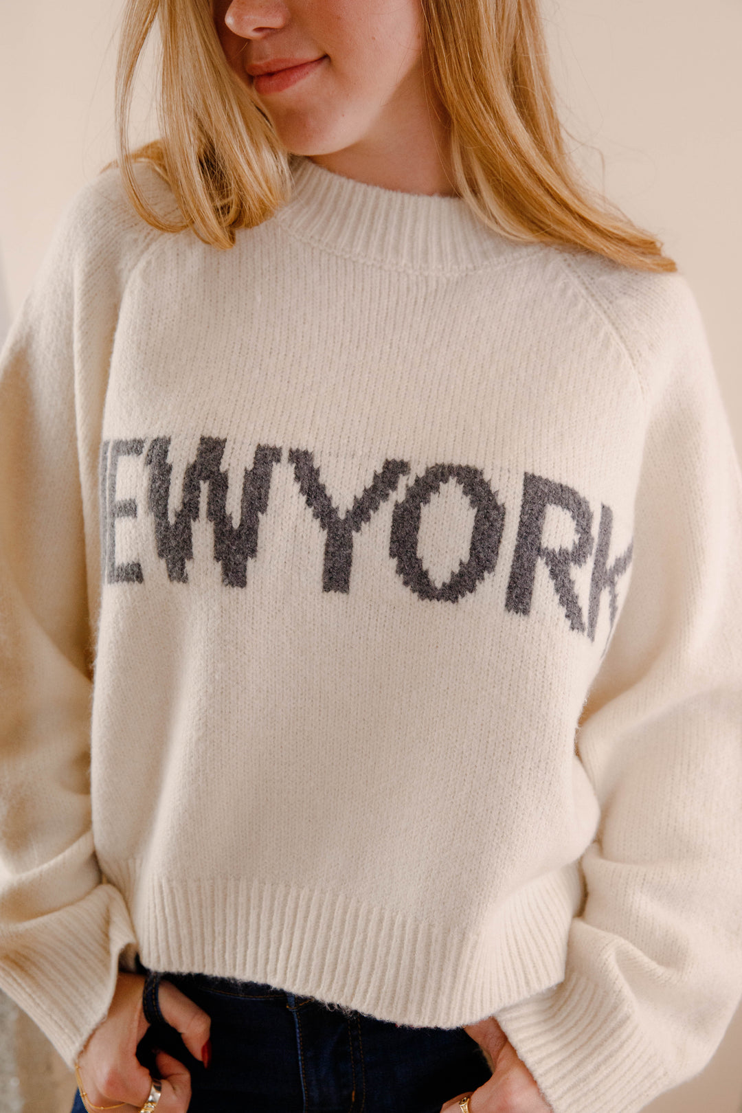 完売ニット♡miyu Women's New York Sweater- New York Knit Sweater- Miou Muse